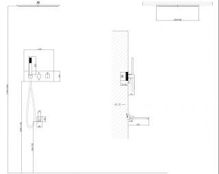 Душевая система ABBER Daheim AF8254 с термостатом хром